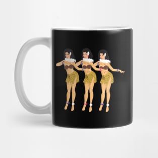 Three Hulas Dancing BLK Mug